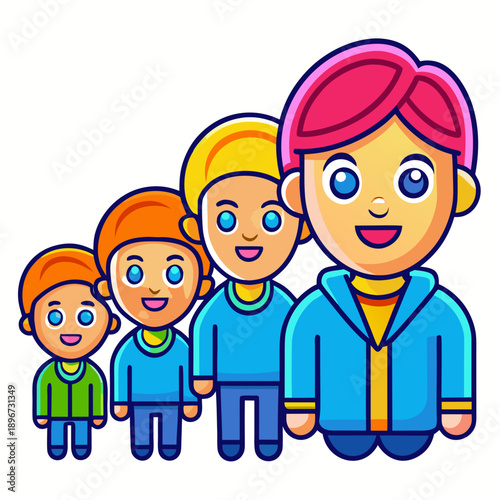 Single person growing into a team, illustrating collaboration, development, and the expansion of a business or community.