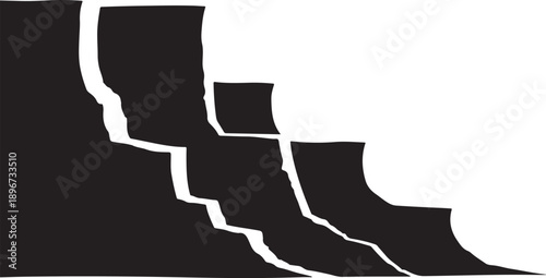 Stairway to Success with Black and White Abstract Design