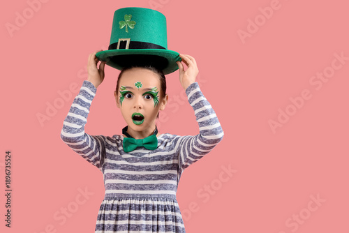 Surprised girl with face pa...