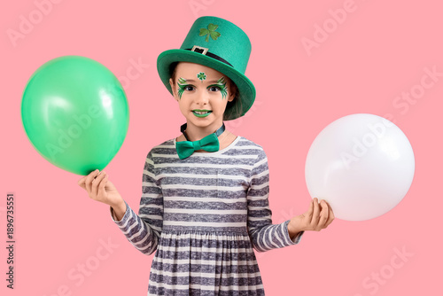 Funny girl with face painti...