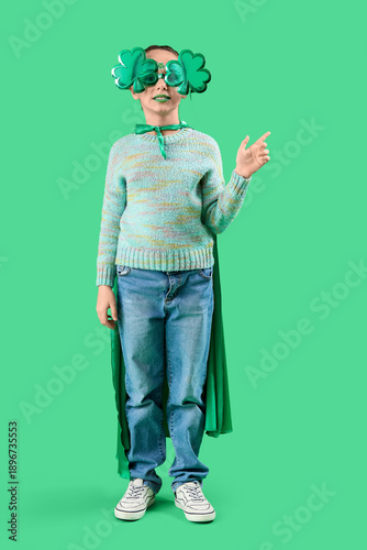 Funny girl with face painti...