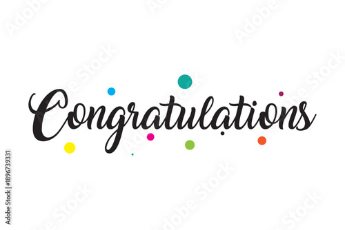 Congratulations calligraphy. Calligraphic banner. Hand lettering, Congratulating vector banner design for graduation. Best Collection colorful Congratulations Design.
