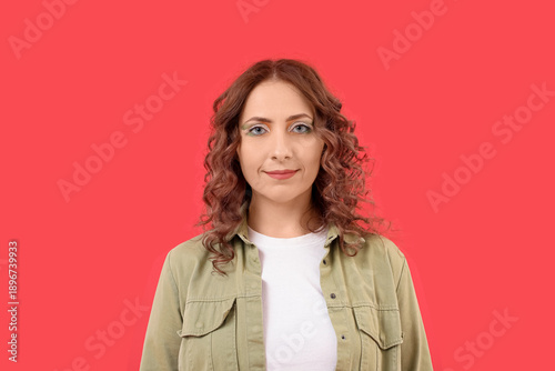 Woman with festive makeup o...