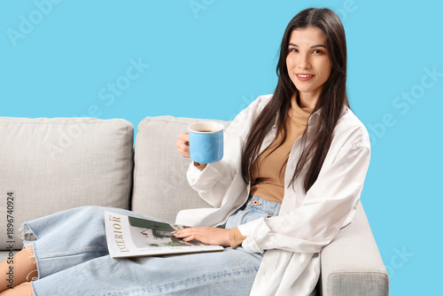 Beautiful young woman with ...