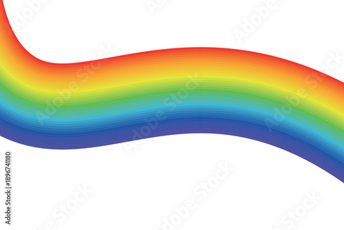Lgbt pride rainbow band. Vector illustration isolated on a white background.