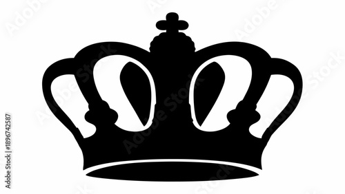 Royal crown silhouette icon