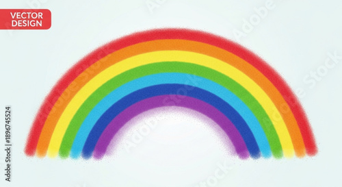 Rainbow Vector Illustration Isolated on White Background