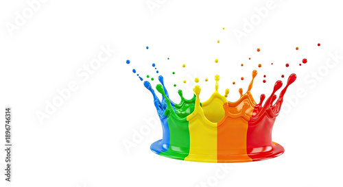 Rainbow Paint Splash Crown