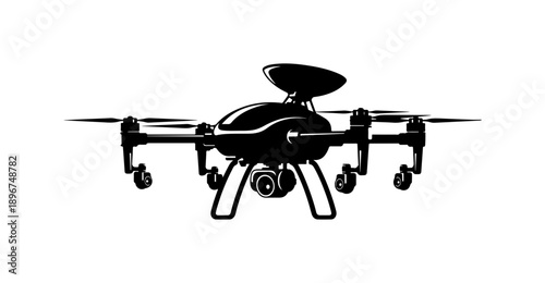 Modern Quadcopter Drone Vector Illustration