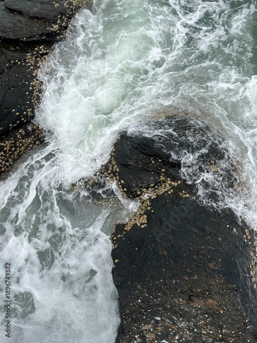 Waves on the rocks