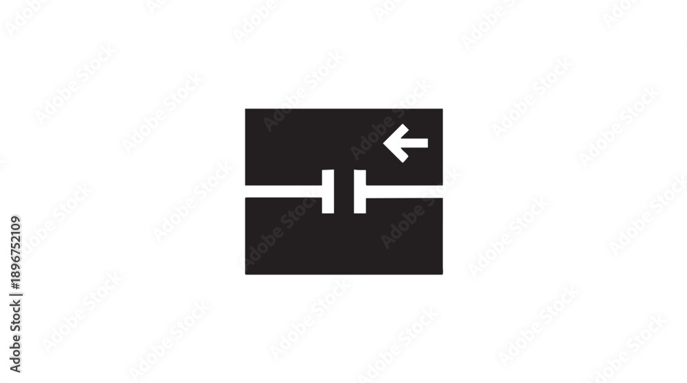 Obraz premium Black Capacitance Icon Vector Isolated on White Background