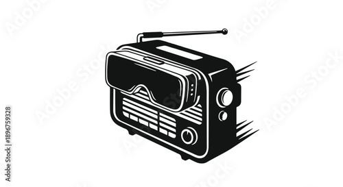 Classic Radio Receiver Merged with Contemporary Virtual Reality Device Concept