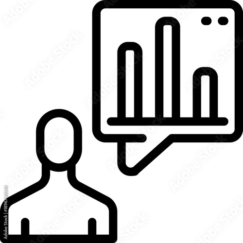 report line icon. Clean and minimalist vector icon for websites, mobile apps, presentations, and logos. Fully scalable and customizable for any project.