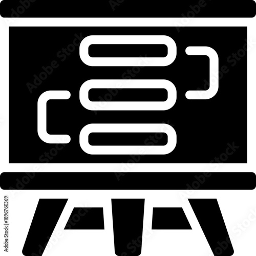 flow chart glyph icon. Strong and solid vector icon for websites, mobile interfaces, presentations, and visual branding. High quality and easy to edit.