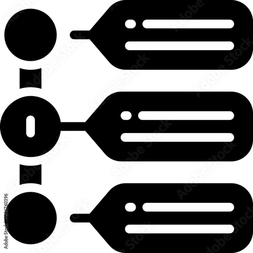 timeline glyph icon. Strong and solid vector icon for websites, mobile interfaces, presentations, and visual branding. High quality and easy to edit.