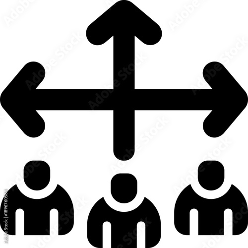 decision glyph icon. Strong and solid vector icon for websites, mobile interfaces, presentations, and visual branding. High quality and easy to edit.