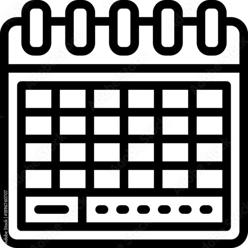 schedule line icon. Clean and minimalist vector icon for websites, mobile apps, presentations, and logos. Fully scalable and customizable for any project.