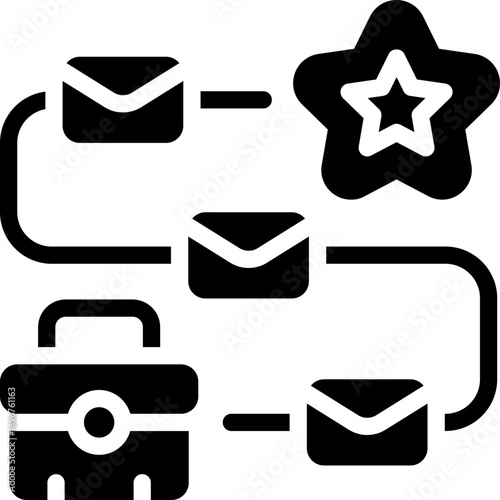 career path glyph icon. Strong and solid vector icon for websites, mobile interfaces, presentations, and visual branding. High quality and easy to edit.