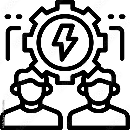 conflict management line icon. Clean and minimalist vector icon for websites, mobile apps, presentations, and logos. Fully scalable and customizable for any project.