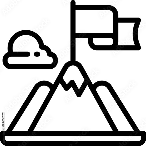 Success line icon. Clean and minimalist vector icon for websites, mobile apps, presentations, and logos. Fully scalable and customizable for any project.