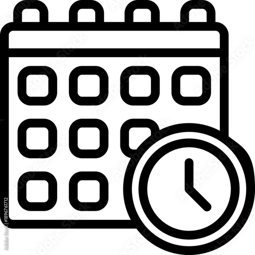 Schedule line icon. Clean and minimalist vector icon for websites, mobile apps, presentations, and logos. Fully scalable and customizable for any project.