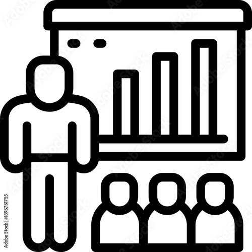 Mentor line icon. Clean and minimalist vector icon for websites, mobile apps, presentations, and logos. Fully scalable and customizable for any project.