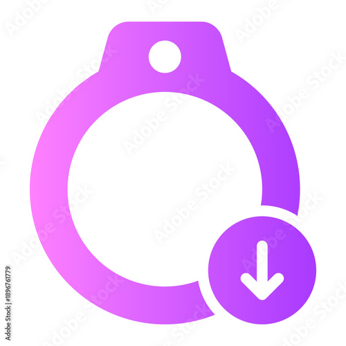 down arrow gradient icon