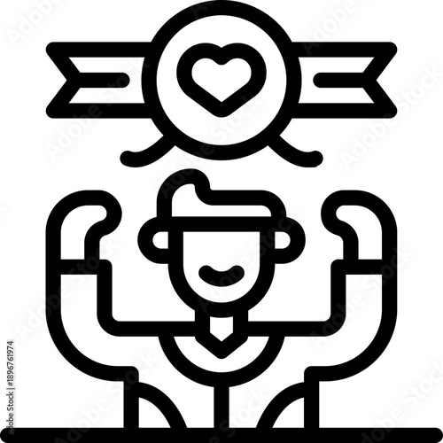 quality of life line icon. Clean and minimalist vector icon for websites, mobile apps, presentations, and logos. Fully scalable and customizable for any project.