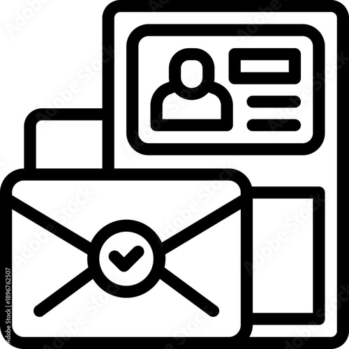 mail line icon. Clean and minimalist vector icon for websites, mobile apps, presentations, and logos. Fully scalable and customizable for any project.