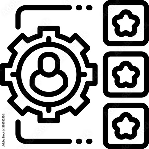 skill line icon. Clean and minimalist vector icon for websites, mobile apps, presentations, and logos. Fully scalable and customizable for any project.