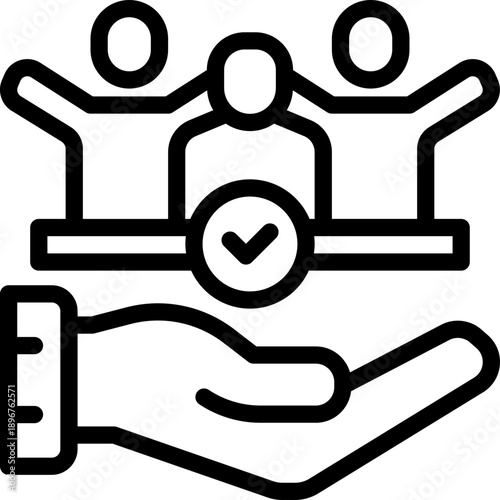 inclusion line icon. Clean and minimalist vector icon for websites, mobile apps, presentations, and logos. Fully scalable and customizable for any project.