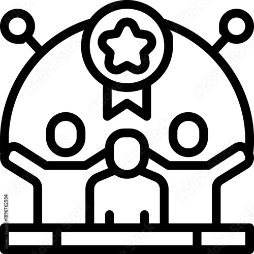 talent pool line icon. Clean and minimalist vector icon for websites, mobile apps, presentations, and logos. Fully scalable and customizable for any project.