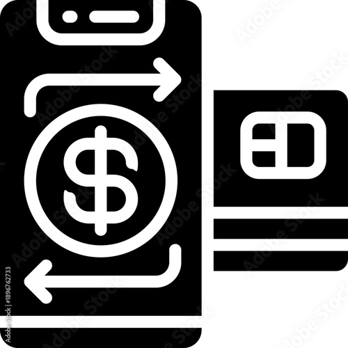 transfer glyph icon. Strong and solid vector icon for websites, mobile interfaces, presentations, and visual branding. High quality and easy to edit.