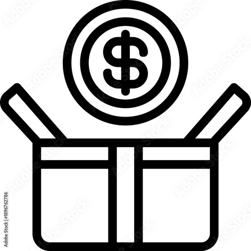 reward line icon. Clean and minimalist vector icon for websites, mobile apps, presentations, and logos. Fully scalable and customizable for any project.