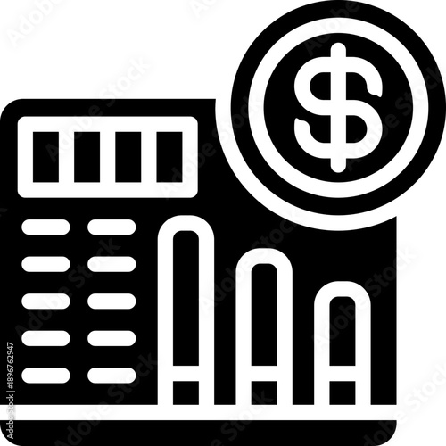 loss glyph icon. Strong and solid vector icon for websites, mobile interfaces, presentations, and visual branding. High quality and easy to edit.