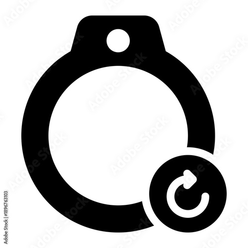 circular arrow glyph icon