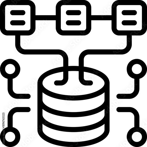 data line icon. Clean and minimalist vector icon for websites, mobile apps, presentations, and logos. Fully scalable and customizable for any project.
