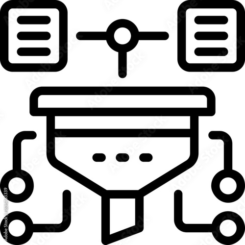 filter line icon. Clean and minimalist vector icon for websites, mobile apps, presentations, and logos. Fully scalable and customizable for any project.