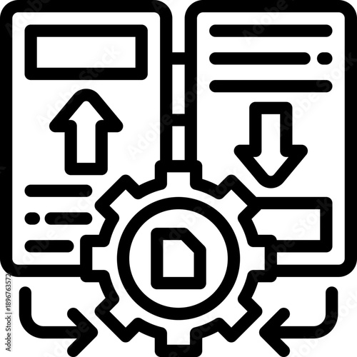 api line icon. Clean and minimalist vector icon for websites, mobile apps, presentations, and logos. Fully scalable and customizable for any project.