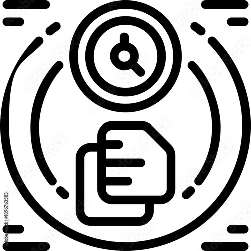 schedule line icon. Clean and minimalist vector icon for websites, mobile apps, presentations, and logos. Fully scalable and customizable for any project.