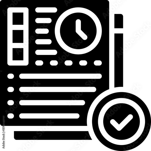 approval glyph icon. Strong and solid vector icon for websites, mobile interfaces, presentations, and visual branding. High quality and easy to edit.