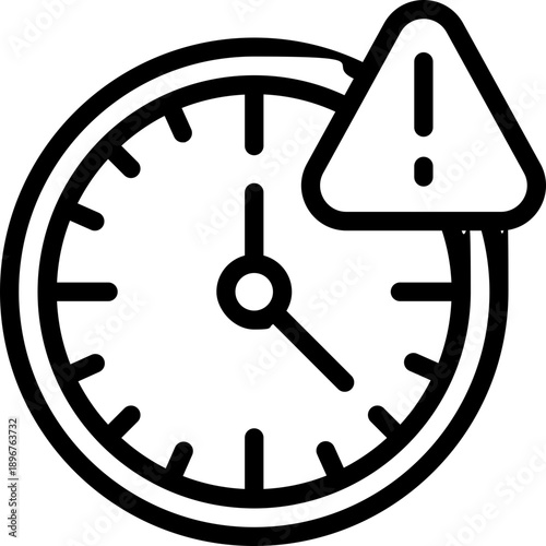 deadline line icon. Clean and minimalist vector icon for websites, mobile apps, presentations, and logos. Fully scalable and customizable for any project.