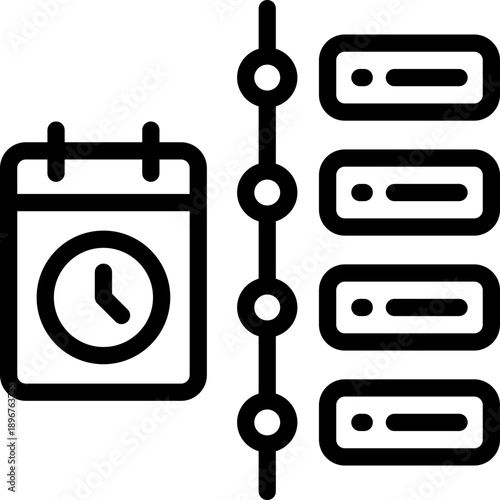 schedule line icon. Clean and minimalist vector icon for websites, mobile apps, presentations, and logos. Fully scalable and customizable for any project.