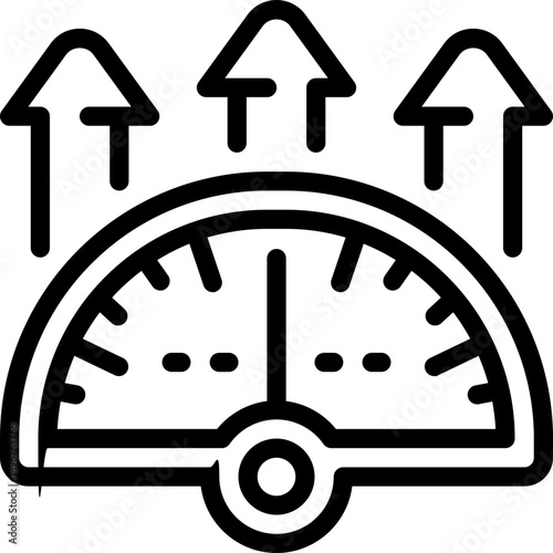 productivity line icon. Clean and minimalist vector icon for websites, mobile apps, presentations, and logos. Fully scalable and customizable for any project.