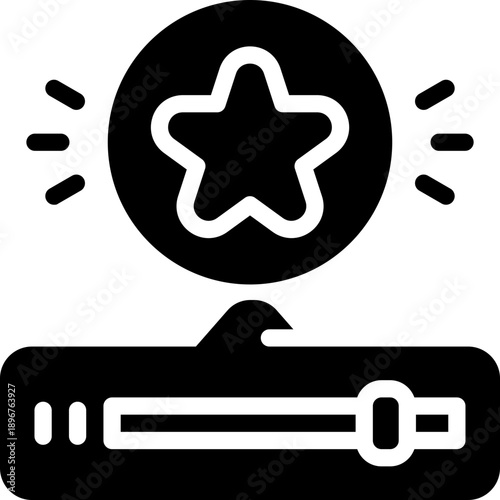 rating glyph icon. Strong and solid vector icon for websites, mobile interfaces, presentations, and visual branding. High quality and easy to edit.