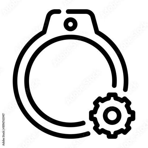 gear line icon
