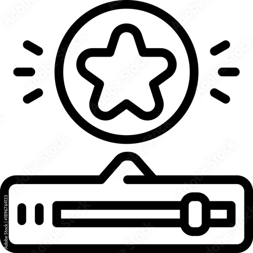 rating line icon. Clean and minimalist vector icon for websites, mobile apps, presentations, and logos. Fully scalable and customizable for any project.