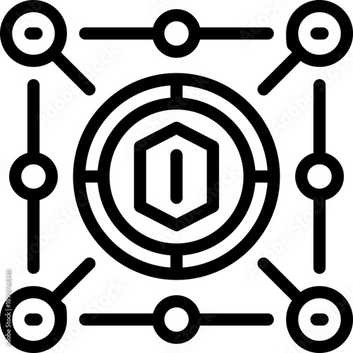 crypto line icon. Clean and minimalist vector icon for websites, mobile apps, presentations, and logos. Fully scalable and customizable for any project.