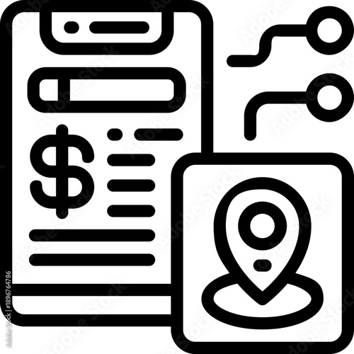 digital nomad line icon. Clean and minimalist vector icon for websites, mobile apps, presentations, and logos. Fully scalable and customizable for any project.