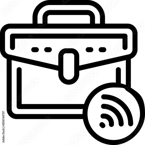 remote work line icon. Clean and minimalist vector icon for websites, mobile apps, presentations, and logos. Fully scalable and customizable for any project.